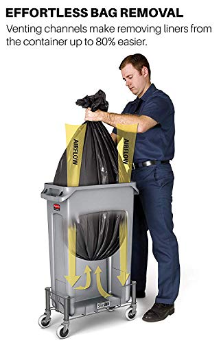 Caneca de basura rectangular Rubbermaid 23 gal negra pack 4 miniatura 5