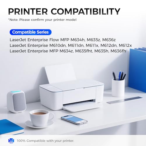 Image of 147A Black Toner Cartridge 2-Pack High Yield Replacement for HP 147A W1470A 147X Toner Compatible with HP LaserJet Enterprise MFP M634 M635 M636 M610 M611 M612 Printer Ink All-in-One h z dn x fht fh
