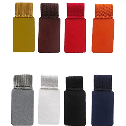 Greyoe Portalápices Autoadhesivo, Soporte elástico para bolígrafos con bucles de bolígrafo de 8 colores mezclados, 8 colores diferentes para cuadernos, tabletas, diarios, calendarios Cover