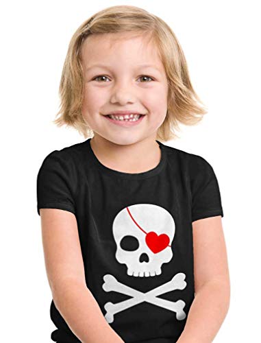 Tstars - Pirate Skull & Heart Valentine's Day Toddler Kids T-Shirt3