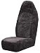 Genuine Sheepskin Bucket High Back Seatcover, Charcoal