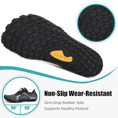 Image of SAGUARO Womens Mens Barefoot Shoes Minimalist Trail Runner Wide Toe Box Zero Drop Outdoor Cross Training Shoe