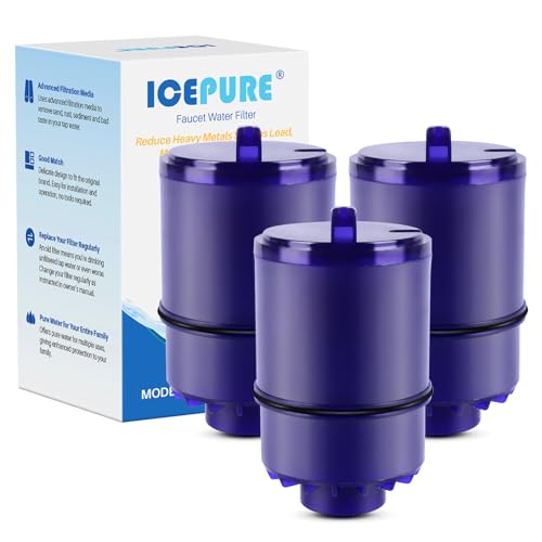 ICEPURE Heavy Metal Reduction Faucet Filter Replacement for Pur® Plus RF9999®, All PUR Faucet Filtration Systems, Removes Lead, Mercury, Chlorine, Fits FM-2500V, FM-3700, Advanced Faucet Mounts, 3PACK