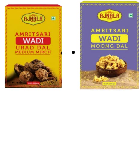 Ajnala Amritsari Urad Dal Medium Mirch Wadi, 200 gm with Moong Dal Wadi, 200 GMS (B07TJ7MB8P) Amazon Price History, Amazon Price Tracker