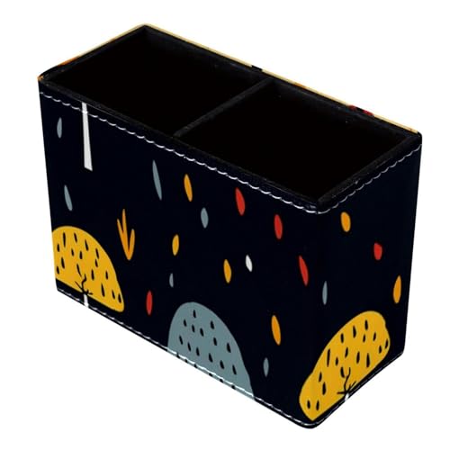 Supporto per pennelli da trucco Coppa della matita Tazza penna Ombrello Foglia Pioggia Nuvola