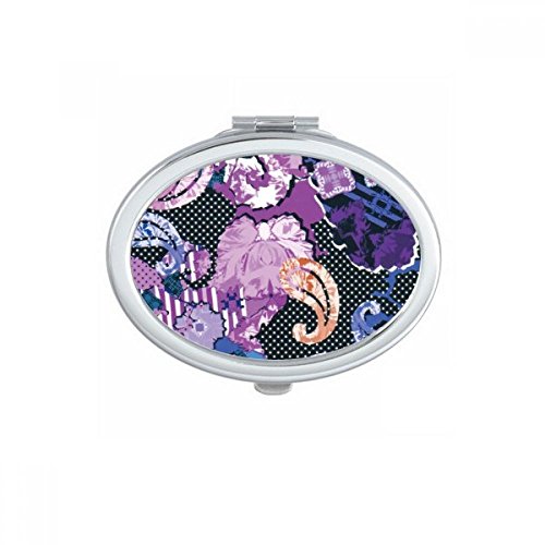 Miroir compact portable ovale pour corriger son maquillage rapidement en public - 2