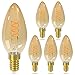 Produktbild iolloi E14 LED Lampe für Kerzenform, Dimmbar, mit E14-Sockel, B35 Filament Birne 3W 150 Lumen (ersetzt 30 Watt), 2200K Warmweiß 360°, 6er-Pack, 2 Jahre Garantie[Energieklasse A+]