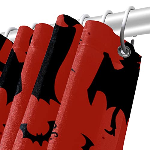 Rideau de douche Halloween diable 152x182 cm imperméable lavable avec 12 crochets - 6