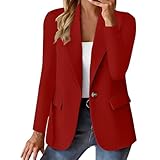 red Blazer for Woman Blazers for Women Long Sleeve Office Spring Jackets Single Button Blazer Dressy Business Casual Work Suit Coats Red