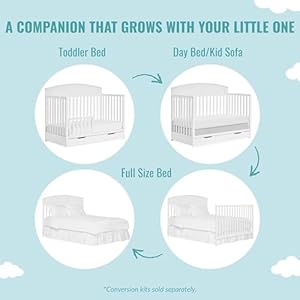   Storybrooke-5-in-1-Convertible-Crib-with-Storage-Drawer-in-White-JPMA-Greenguard-Gold-Certified-Made-of-Sustainable-Pinewood-Non-Toxic-Water-Based-Paint-Finish