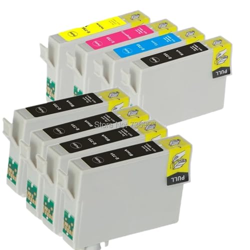 Compatible Ink Cartridge T0731 73 73N Replacement for CX Series Printers Including CX5500 CX5505 CX5600 CX5900 CX6900F CX7300 CX9300F C79 C90 C92 Models(1 Set ADD 4 Black)