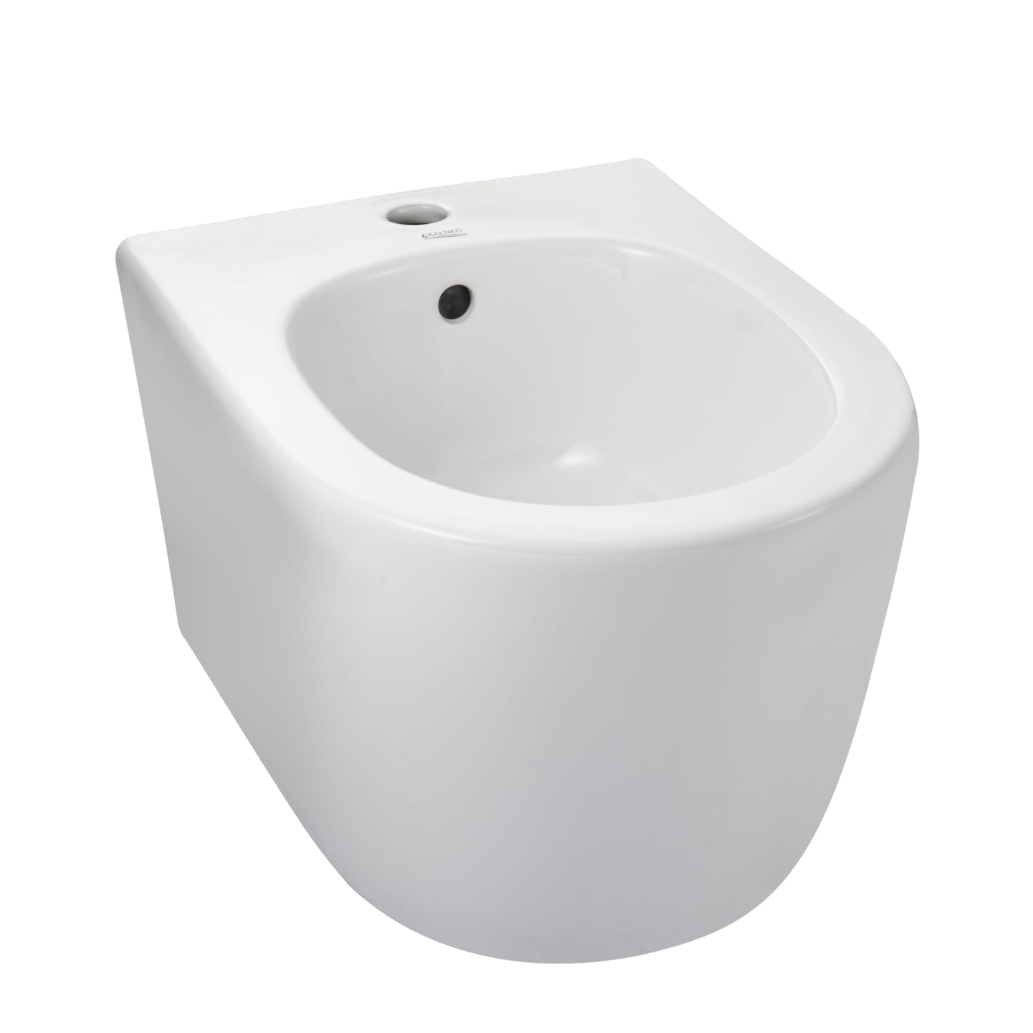 Bidet podwieszany z zestawem montażowym, ceramiczny, miejsce na baterie, odpływ przelewowy, AROX WC biały