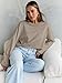 Trendy Queen Cropped Sweatshirts for Women Oversized Crewneck Sweaters Long Sleeve Tops Fall Winter Clothes 2026 CoffeeGrey S