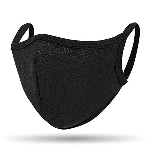 Preisvergleich Produktbild Urben Life 2 Stück Mundschutz Maske Für Erwachsene, Staubschutzmaske Staubmaske, Wiederverwendbar Waschbare Anti-Beschlag Anti-Staub Face Masks zum Laufen, Radfahren, Outdoor-Aktivitäten (schwarz)