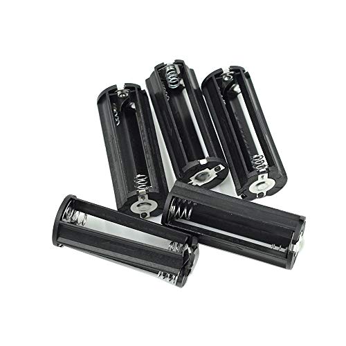 Hxchen 3 x 1.5V AAA Series Connection Plastic Black Cylinder Battery Storage Holder