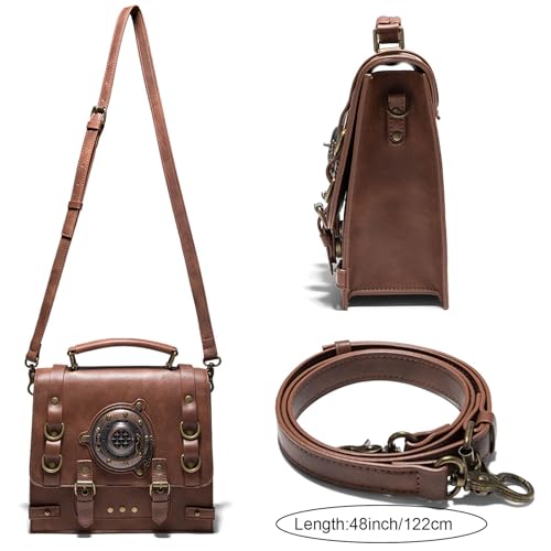 KOTORA Small Crossbody Purse and Handbag Cute Shoulder Bag Retro Steampunk Metal Messenger Brifcase Costume Cosplay Accessory2