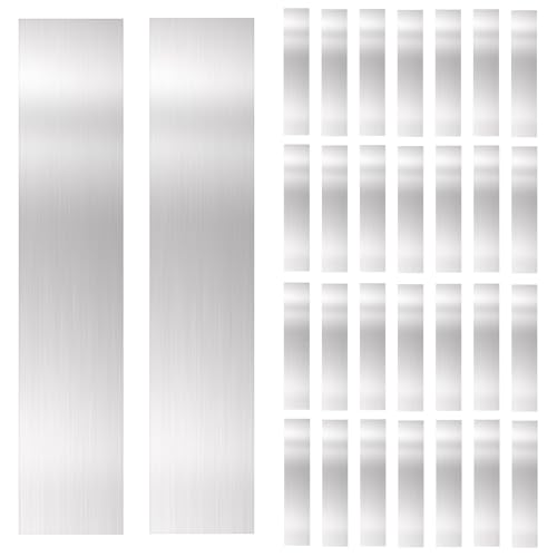 MVRPOWER Metal Shims for Leveling, 30 Pcs 304 Stainless Steel Strip, 3 x 0.0008'', 0.001'', 0.0016'', 0.0024'', 0.003'', 0.039'', 0.047'', 0.059'', 0.079'', 0.12'' Thickness Metal Shims with 1 Glove