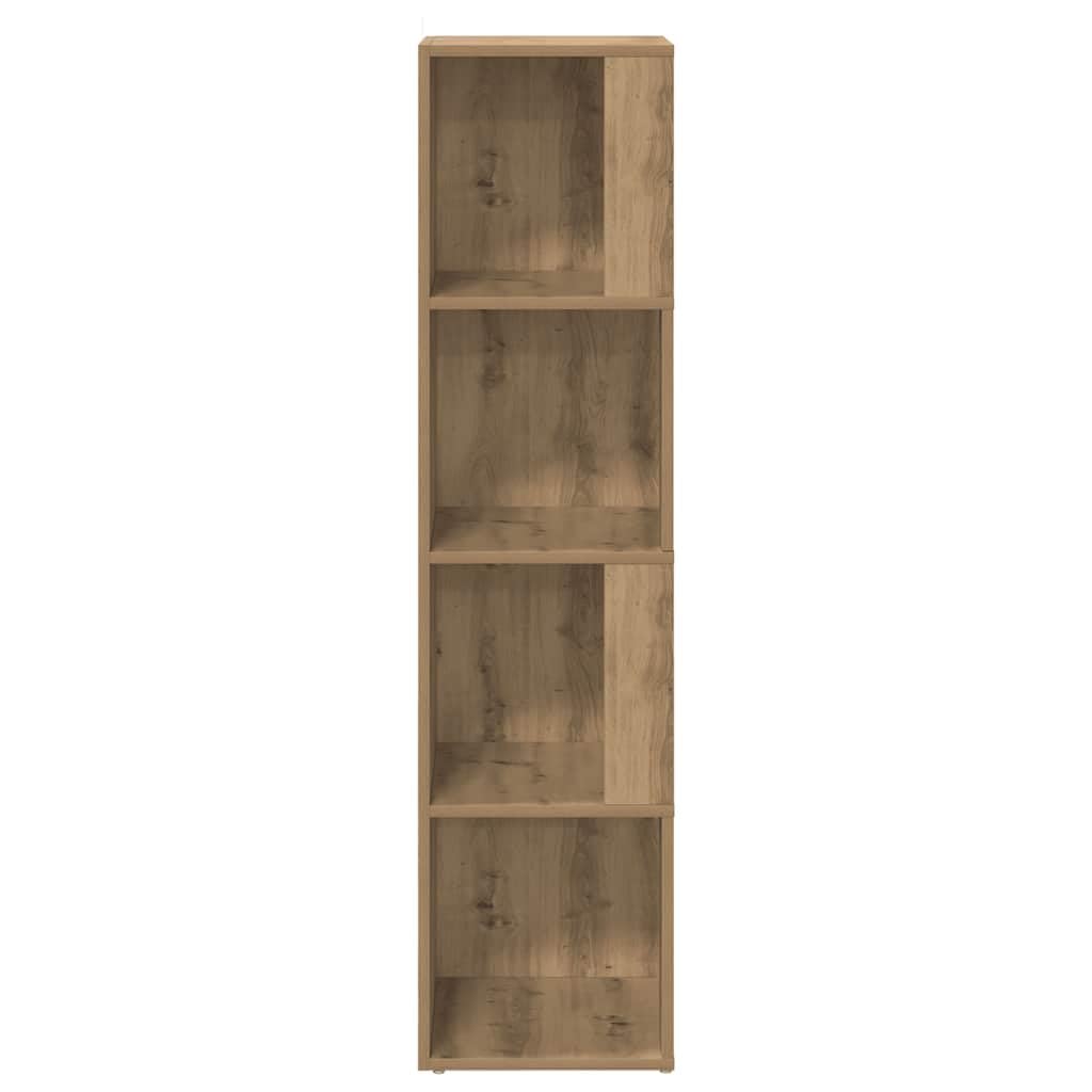 vidaXL Armoire d'angle chêne Artisanal 33x33x132 cm Bois d'ingénierie, étagère d'angle, bibliothèque, vitrine, étagère à Livres, Armoire