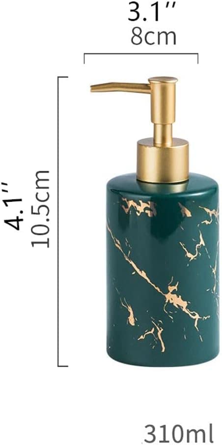 Shampoo Gel Doccia in Ceramica Modello Semplice da 310 ml Creativo(Dark Green)