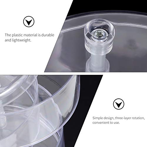 Cabilock Organizador de maquiagem giratório, caixa de armazenamento de cosméticos, 3 camadas, unidad