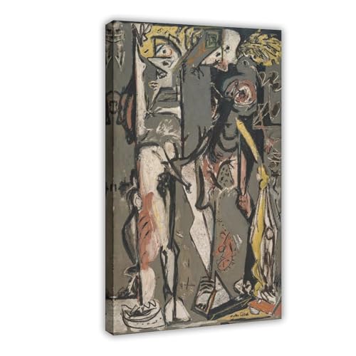 Cadre Jackson Pollock WCYB Two Décoration Murale Toile Salon 30x45 cm