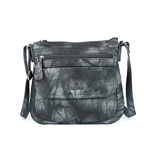 Image of Angelkiss Small Womens Crossbody Bag Leather Shoulder Purse for Women Hobo Bag with Adjustable Shoulder Strap