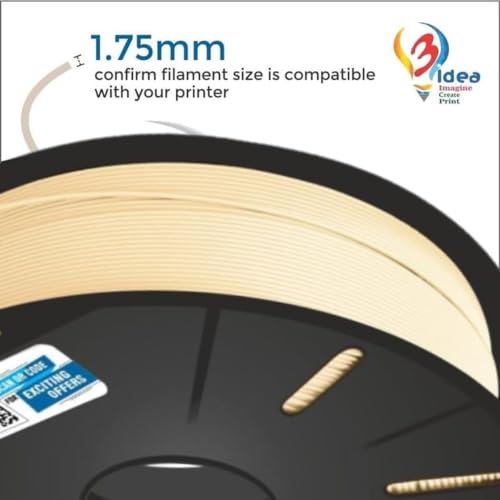 Image of 3Idea Premium PLA+ Natural 3D Printer Filament 1.75mm Dimensional Accuracy + /- 0.03mm Net Weight- 1 KG