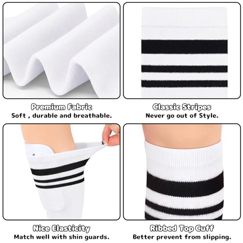 Olreco 4 Pack Toddler Soccer Socks Kids Soccer Socks Youth Kids Baseball Sock Boys Girls Softball Sock Cotton3