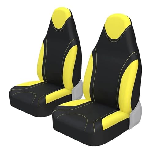 MRBVHGPKUT Cojín del Asiento del Coche Fundas Universales Sillas Coche para Seat para Ibiza(2 Piezas Amarillo)