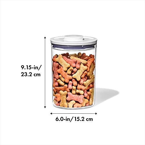 Oxo Good Grips Pet Pop Container – 3.3 Qt/3.1 L |Ideal For Up To 3Lbs Of Dog Food Or 2.5Lbs Of Cat Food | Airtight Dog And Cat Food Storage Container | Bpa Free #TOP1