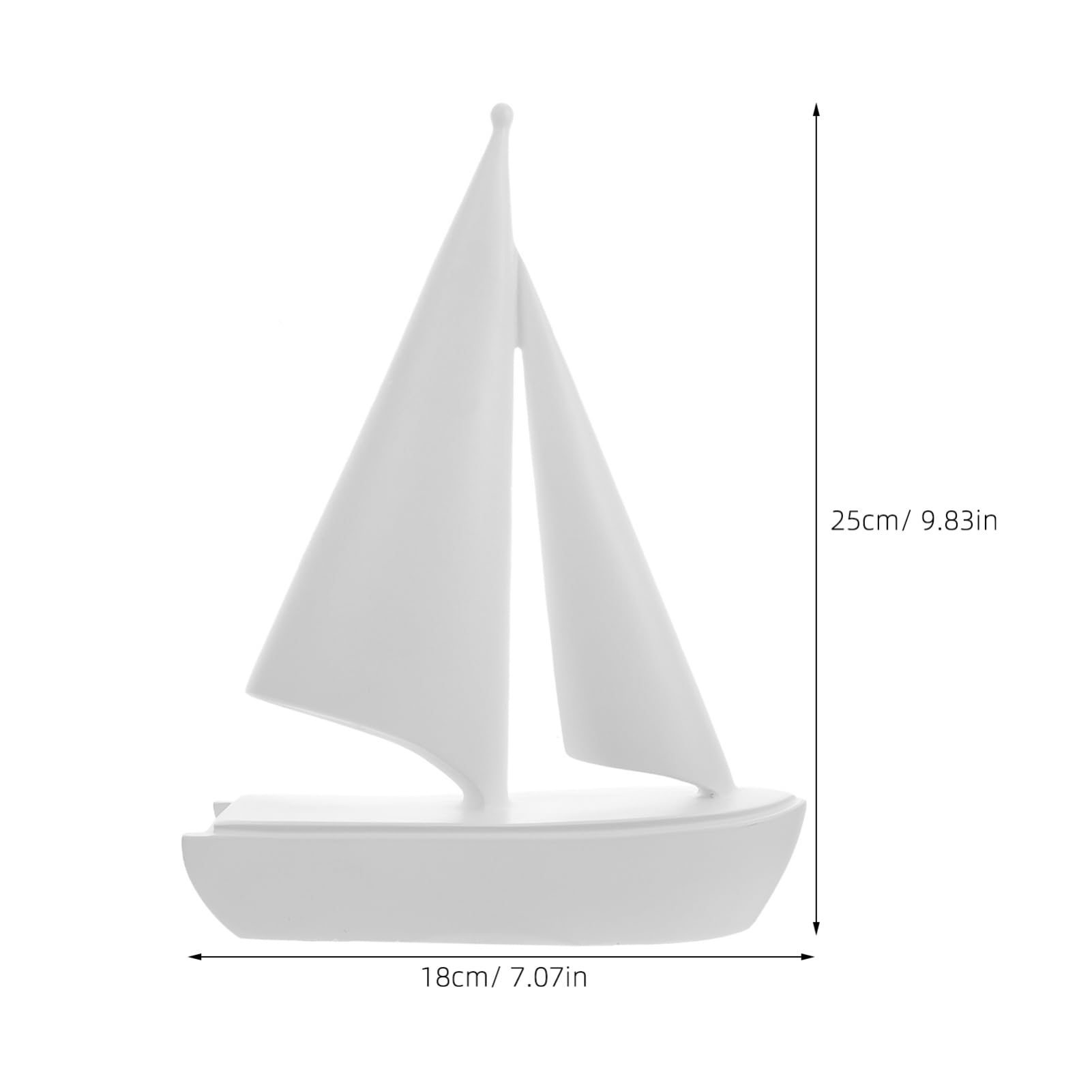 RORPOIR Creative Sailboat Resin Decor Elegant Nautical Theme Ornament for Home Office for Housewarming Simple Design with Craftsmanship for Nautical