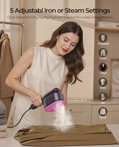 image for YOZLNFO Portable Travel Steamer: 2-in-1 Mini Handheld Garment Steamer 
