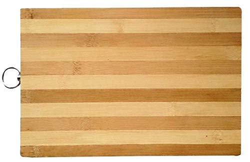 KitchenFest® Eco-Friendly Wooden Kitchen Chopping/Cutting/Slicing Board with Hook, Brown (24 x 34cm Size, Pack of 1)