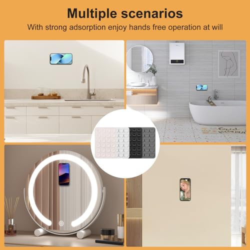 KUKUPOW Silikon Saugnapf Handyhülle, 4 Stück Noppen Handyhülle, 4 Farben Handy Noppen Halter Rückseite, Handyhülle mit Saugnäpfen, Saugnäpfe Handy für Selfies und Videos Freihändig