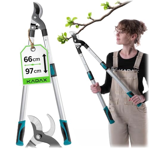 KADAX Bypass Astschere 6697 cm Teleskop Baumschere für dicke Äste Bypass-Gartenschere mit Teleskopstiel und scharfer Stahlklinge für präzisen Baumschnitt