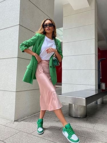 Image of Zeagoo Skirts for Women High Waist Skirt Elegant Midi Skirt Satin