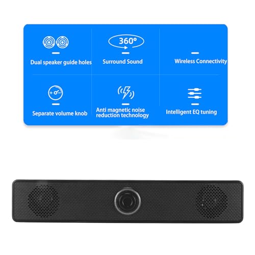 Barra de Sonido Bluetooth con Control de Volumen Ajustable Lazmin112 para PC 7
