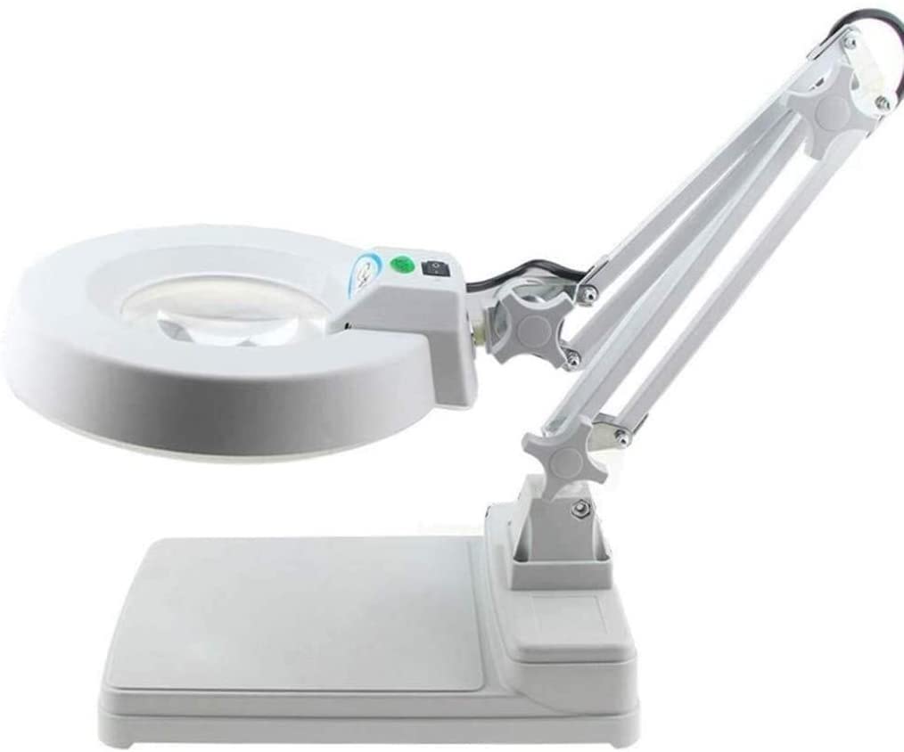 HTTGDGDH Led Magnifying Glass Lighted Magnifying Glass, Ultra Bright Led Page Magnifier With 30 Led Lights & Rotating Axis Button,Magnifying Glass For Seniors Reading, Soldering,