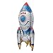 Inflatable Rocket spaceman astronaut Balloons Base Standing Rockets Foil Balloon Boys Space Theme Birthday Party Kids Inflatable Rocket Toys Decor (Selfstand Rocket)
