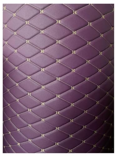Tissu similicuir matelassé diamond groove violet idéal pour customiser votre véhicule DIY