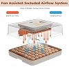 Egg Incubator for Hatching 56 Chicken, Duck, Quail & Goose Eggs Automatic Egg Turner, Humidity & Temperature Control, Built-in LED Candler, Auto Water Refill, 360 Clear View Digital Poultry Hatcher