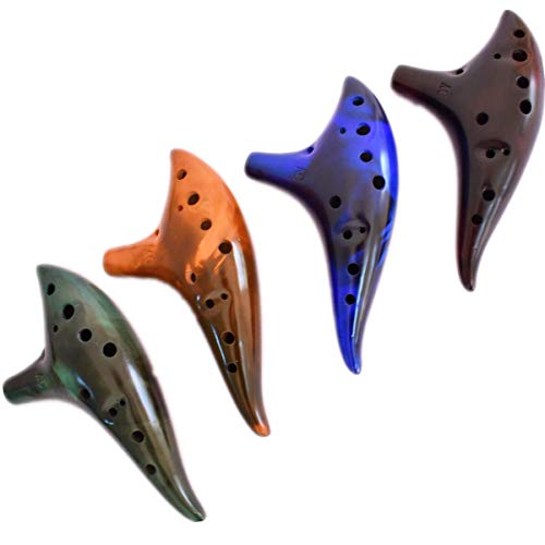 Ocarina,Ocarina 12 Holes Alto C Tone For Beginner Player (Orange) #TOP4