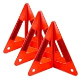 BRITEGUARD 3 Piece 3D Plastic Warning Triangle for Road Safety and Emergency || High Visibility and Economical || Great for Laymen Use