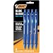 BIC Velocity Bold Retractable Ball Pen, Bold Point (1.6mm), Blue, 4-Count