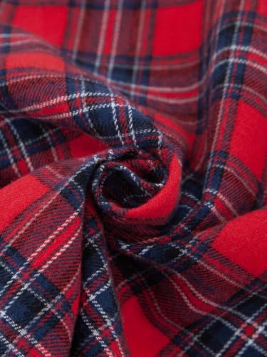 Image of Yoimira Boys Flannel Shirts Kids Long Sleeve Plaid Tops Casual Button Down Shirt Western Plaid Jacket