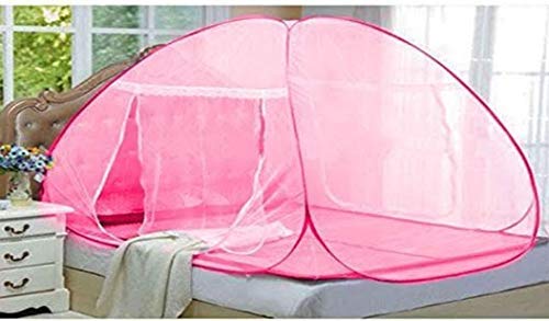 Backbone Mosquito Net - Fold able; King Size Double Bed with Saviors - (Pink) (B07PFL7SM7) Amazon Price History, Amazon Price Tracker