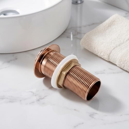 Image of InArt Waste Coupling for Wash Basin /Pure SS 5 inch Drain Out let System Full Thread Half-Cap Pop up Coupling for Wash Basin Accessories (Rose Gold - Pack of 1)