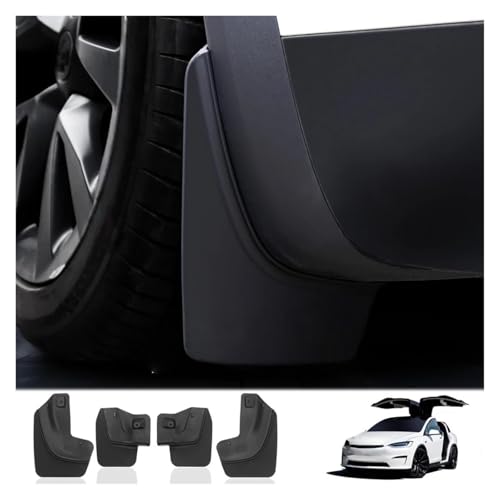 Guardabarros para Tesla Model X 2022-2024: protección contra salpicaduras sin perforar el coche 6