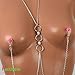 Nipple Jewelry Chain Non Piercing - Fake Nipple Piercing for Women, Sexy Chain Necklace to Nipple - Sexy Bodychain, Discreet Erotic Jewelry (silver/pearl)