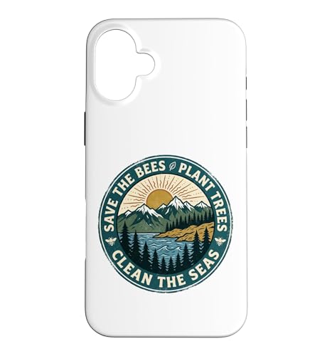 Save The Bees Plant Trees Clean The Sea �X�}�z�P�[�X iPhone 16 Plus �p